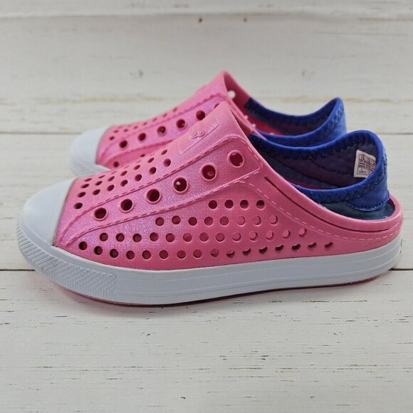 Skechers Foamies Guzman Steps Girls Slip On Rubber Waterproof Shoes Pink Size 13 - Picture 2 of 11